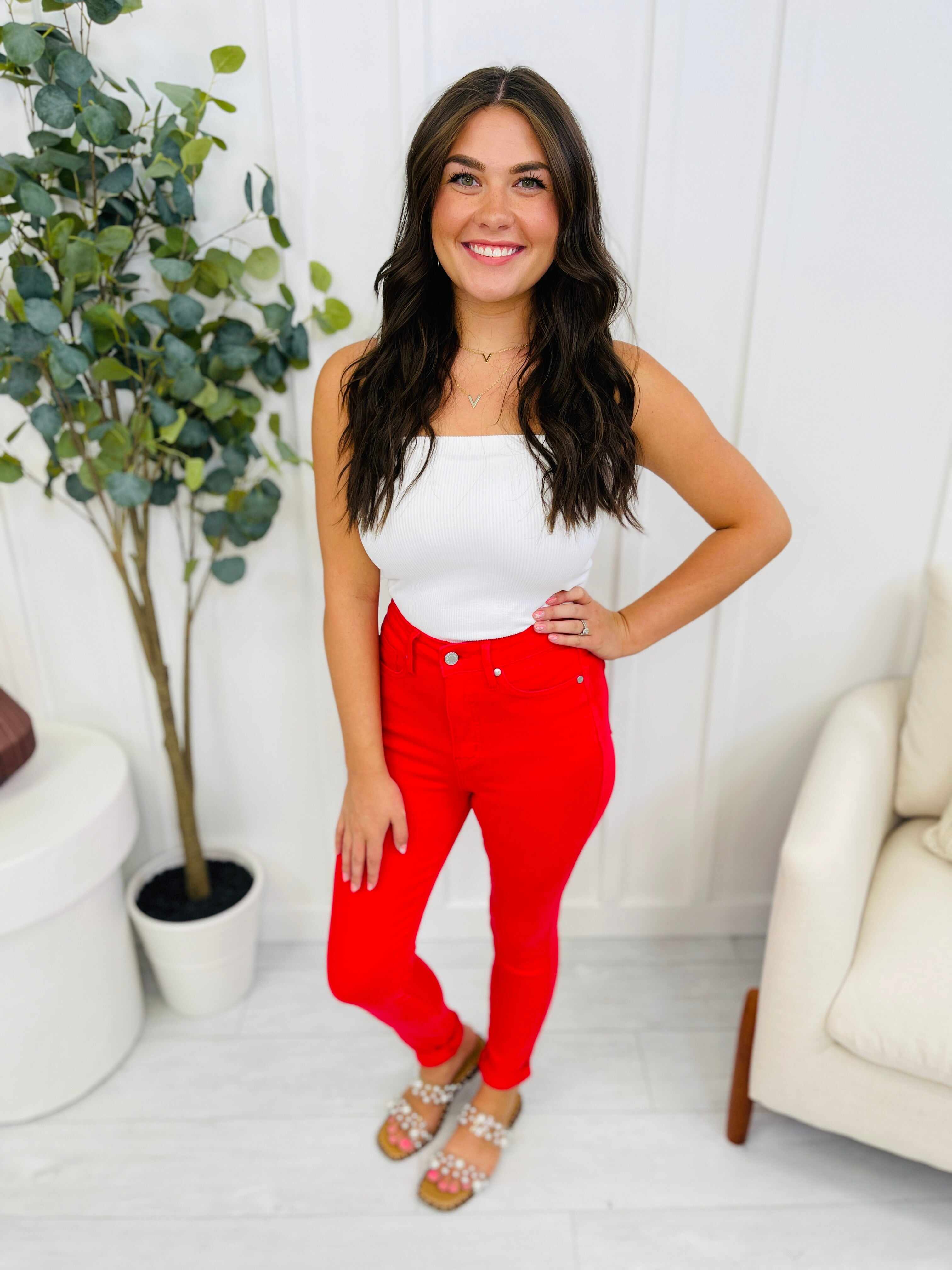 REG/CURVY Red Hot Tummy Control Skinny Jeans