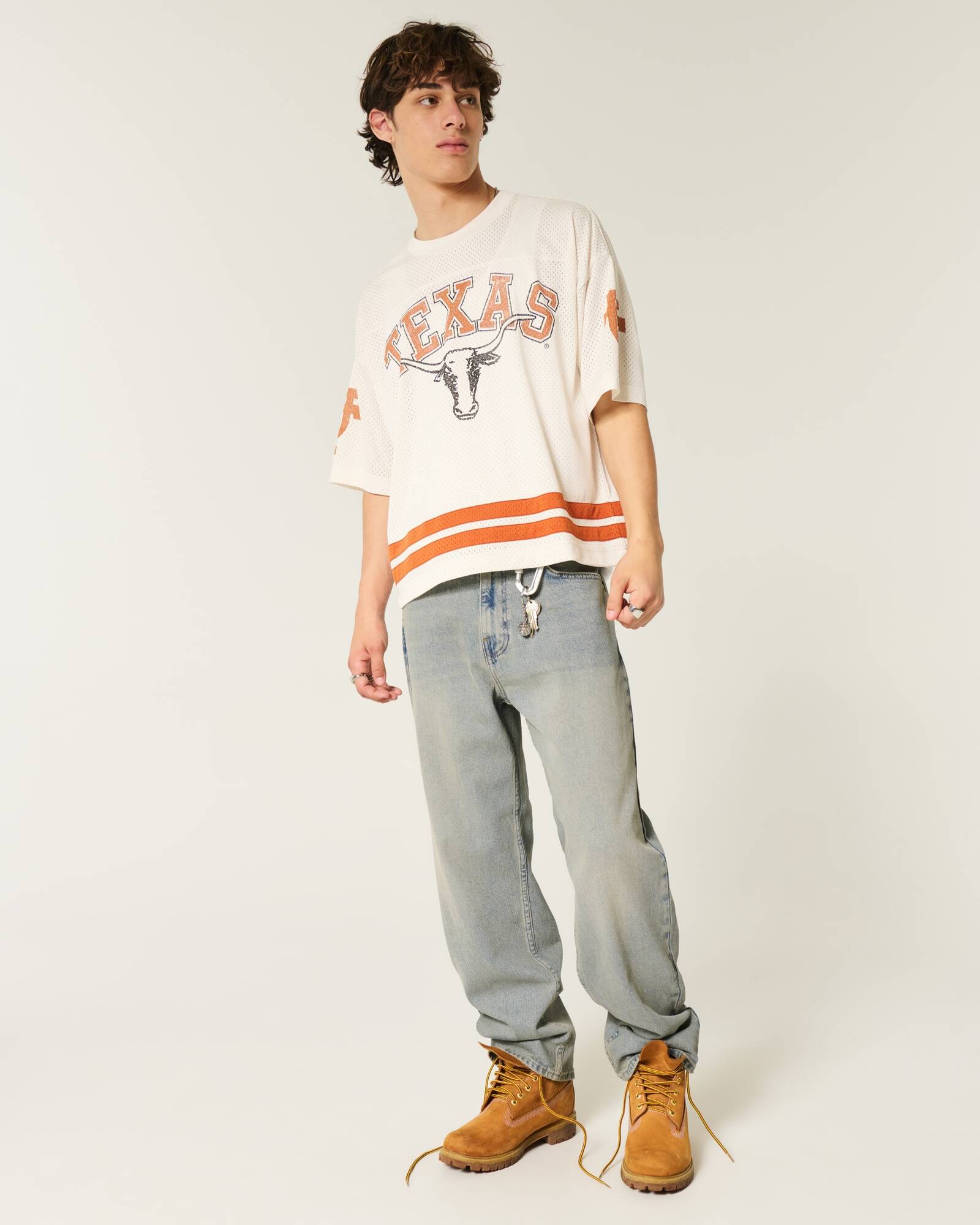 Railroad Stripe Baggy Painter Jeans