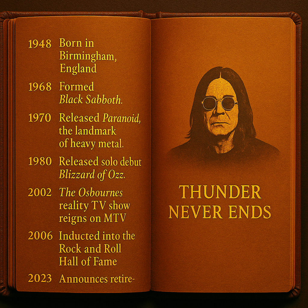 Ozzy Osbourne Memorial Handmade Notebook