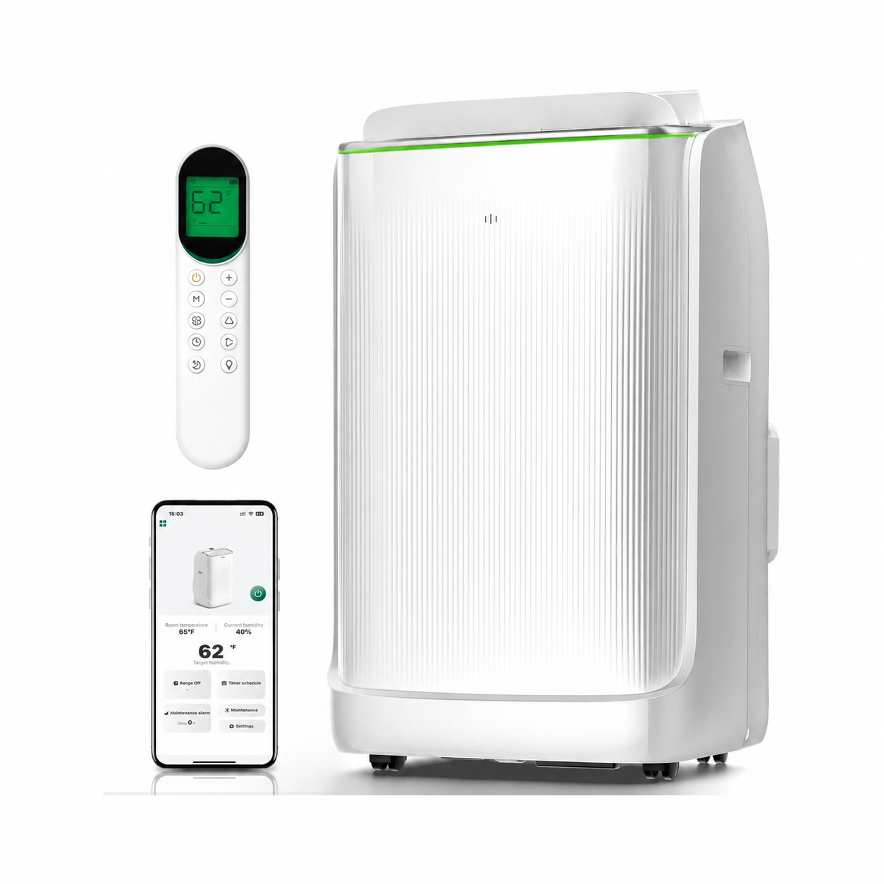 🔥Clearance Sale🔥14,000 BTU Dual Hose Portable AC – Smart Inverter Cooling for Rooms Up to 500 sq. ft.