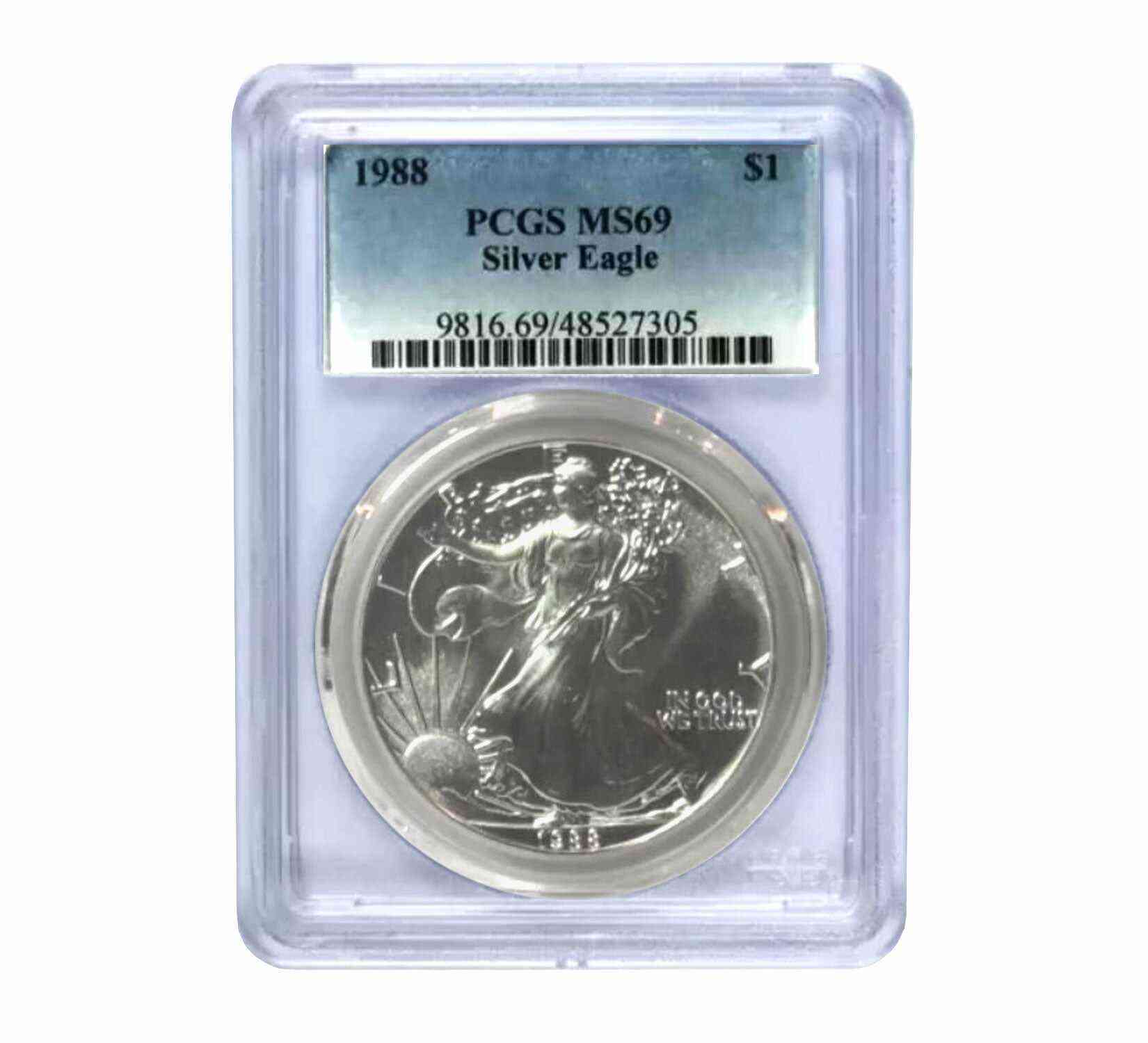 1988 $1 American Silver Eagle MS69 PCGS