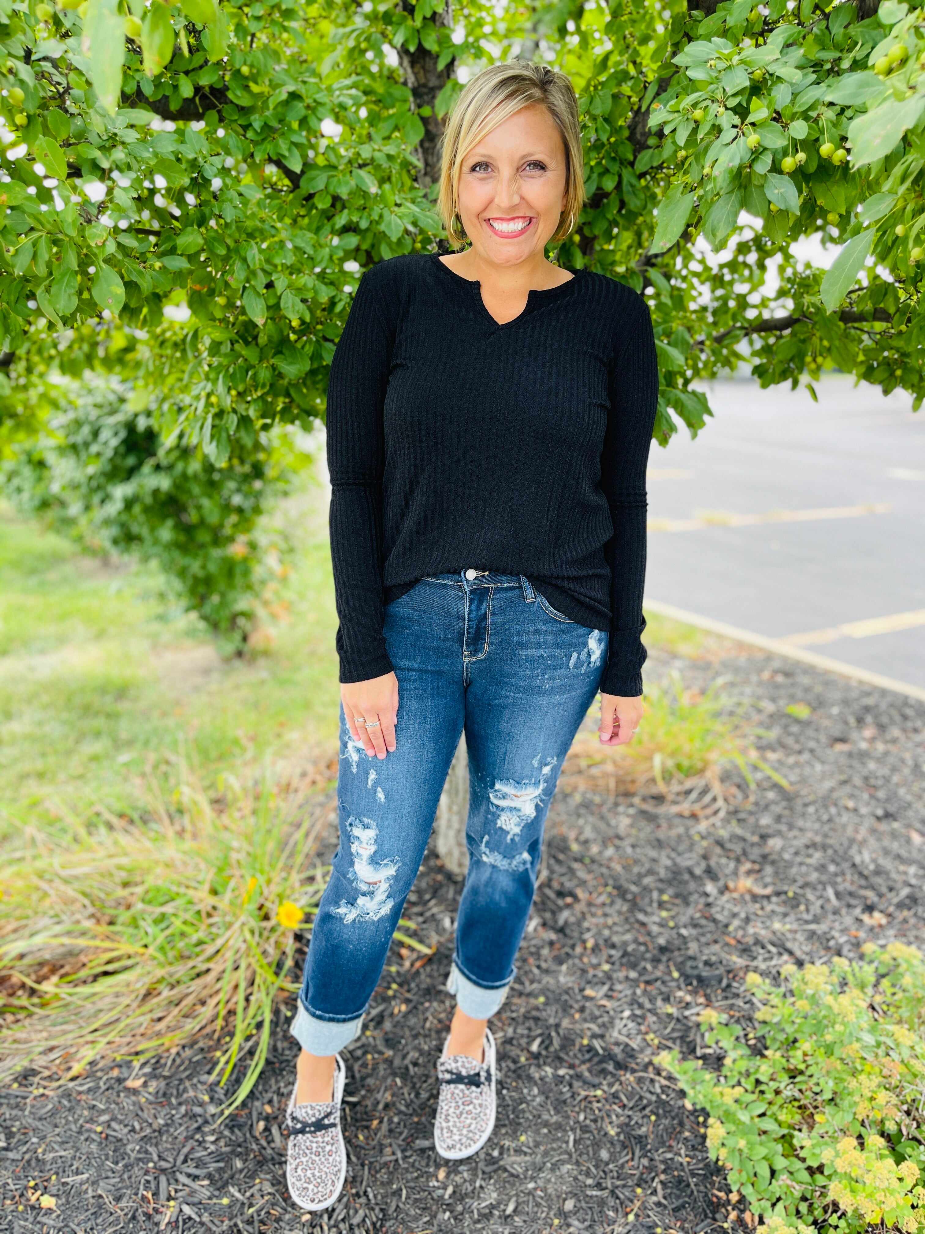 RESTOCK! Plus/Reg Bleach Bleach Baby Boyfriend Jeans