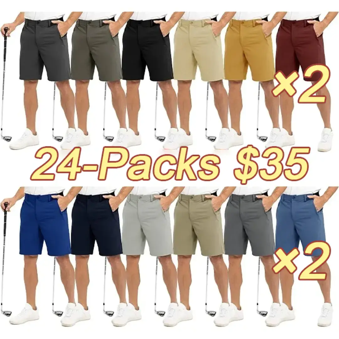 Spring Sale🔥Men's Golf Work Shorts Stretch Waistband Dry Fit