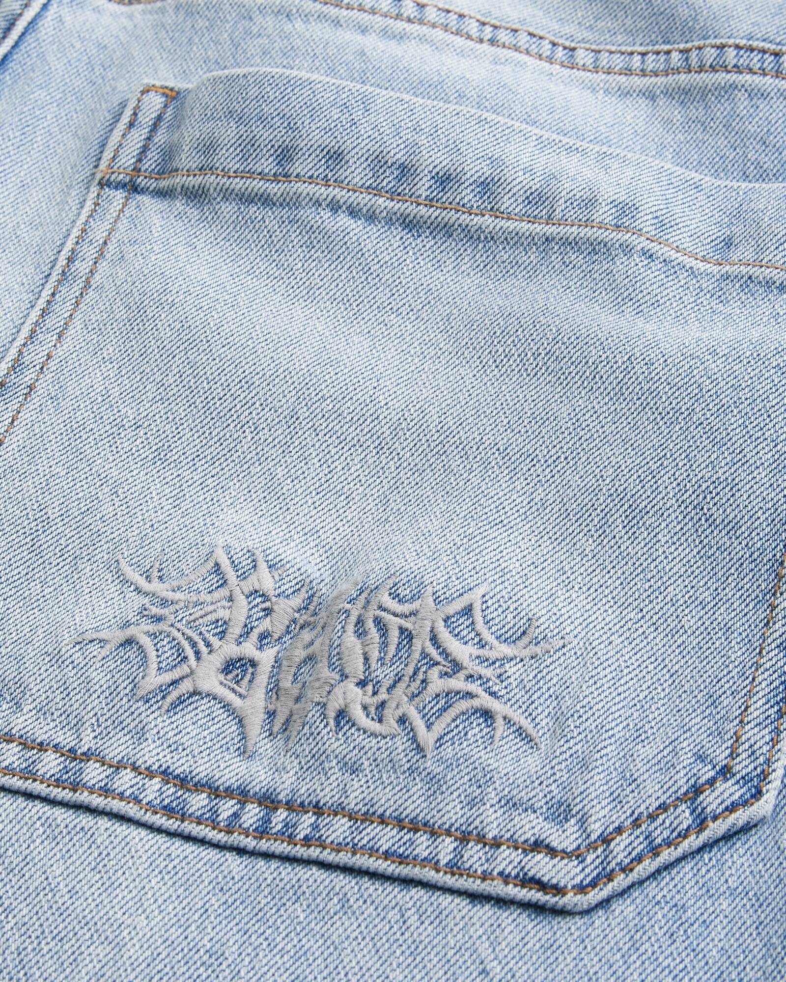 Medium Wash Skater Baggy Jeans
