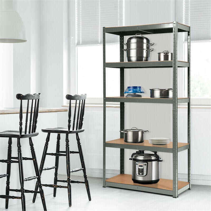 72 Inch 5-Shelf Steel Garage Storage Rack Display Stand with Adjustable Shelves