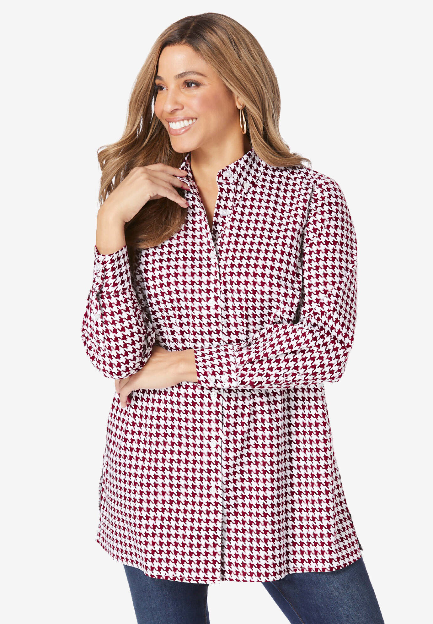 Stretch Poplin Tunic
