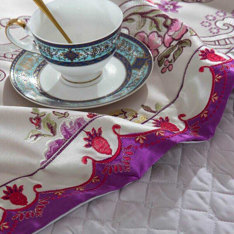 Kaleyra Silver Golden Silk Satin Cotton Duvet Cover Set