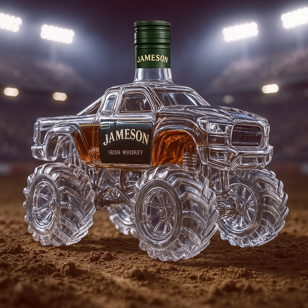 Monster Truck Whiskey Bottle