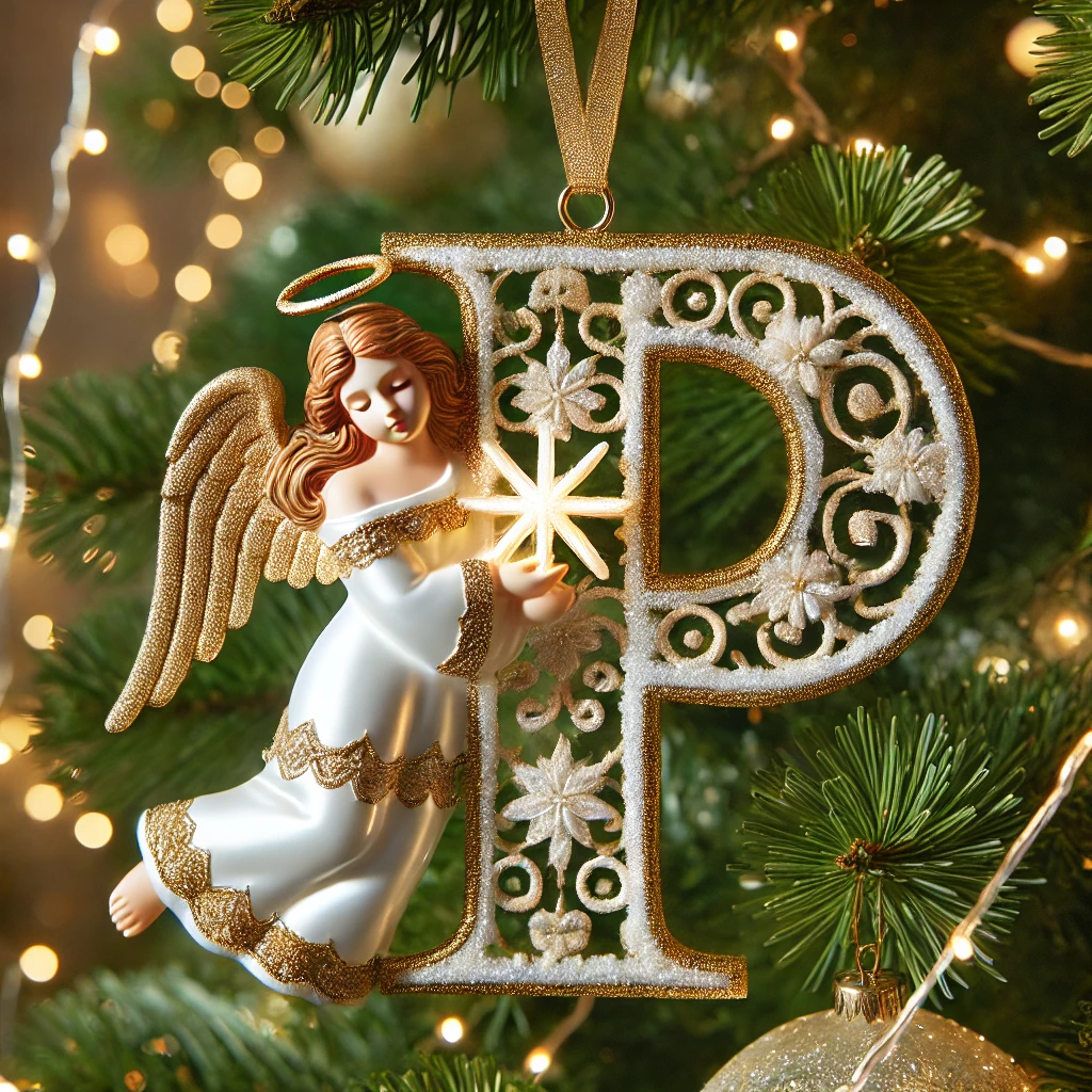 Angel Letter Christmas Tree Ornament