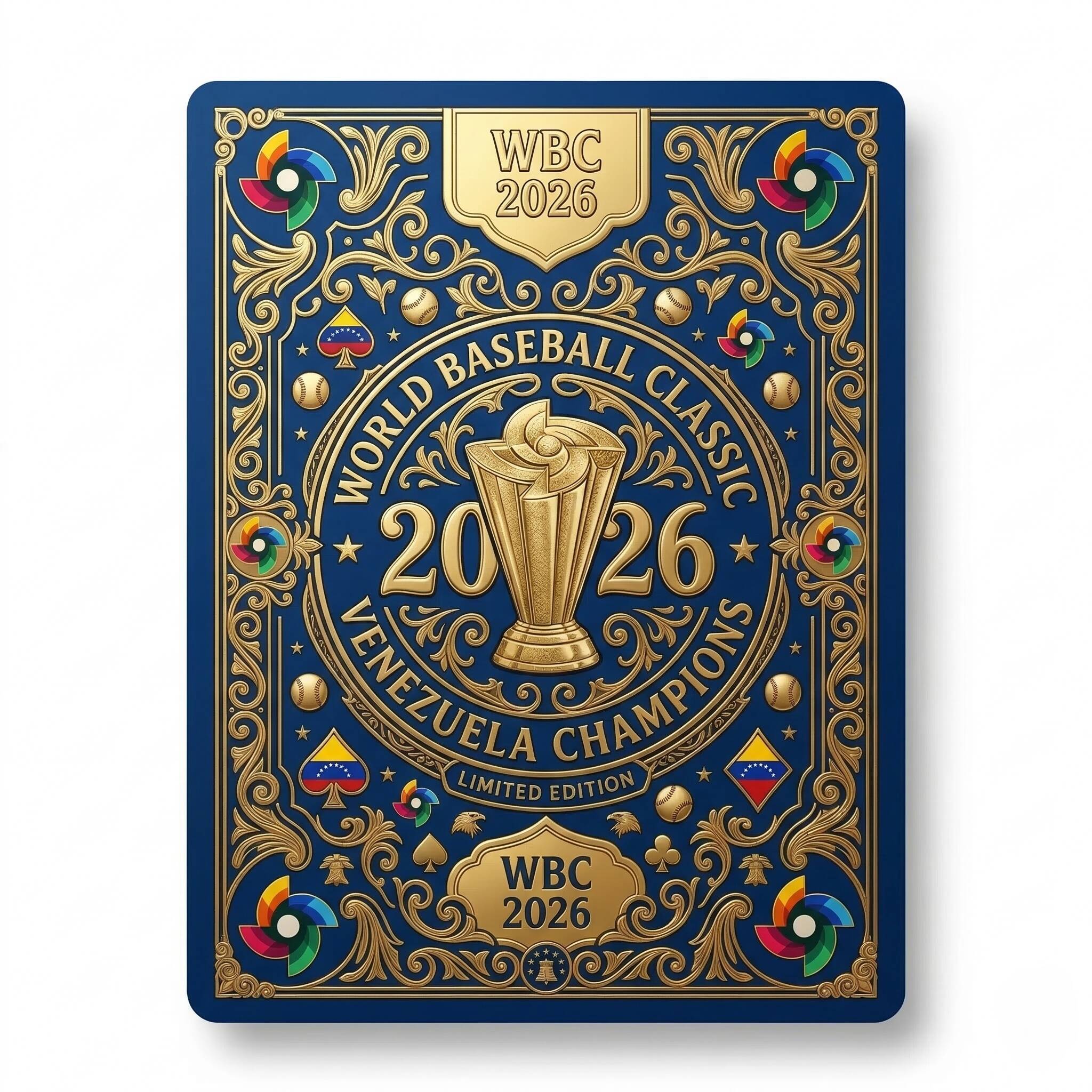 WBC 2026 Venezuela Champions playing cards