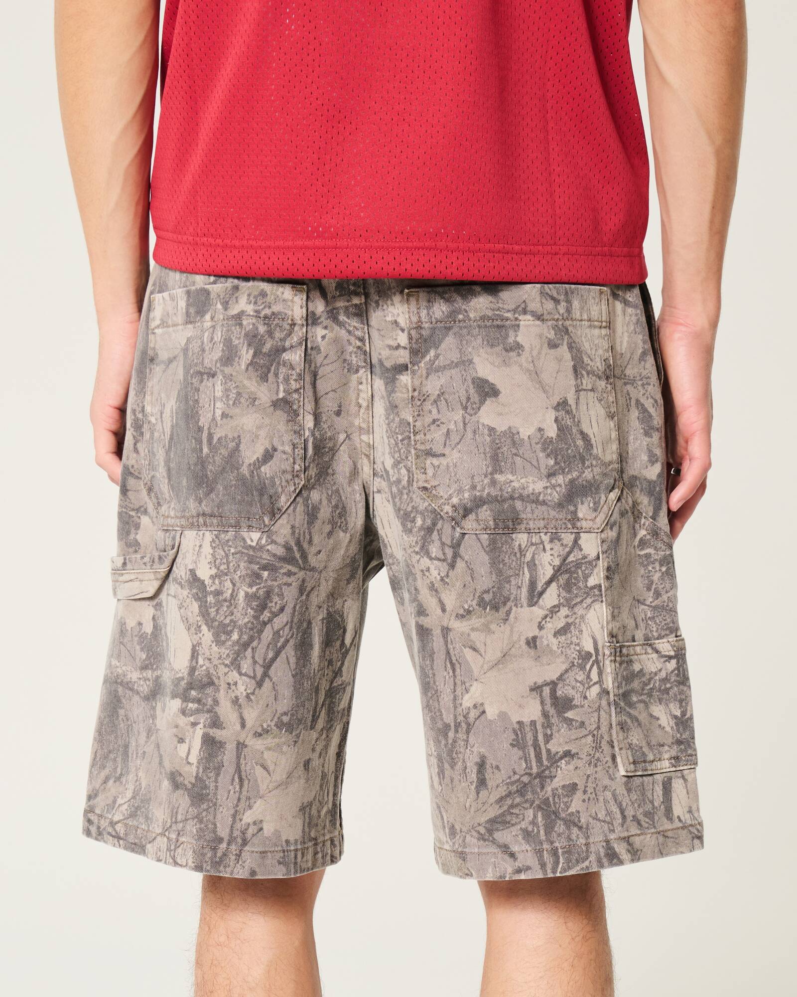Washed Black Baggy Denim Shorts