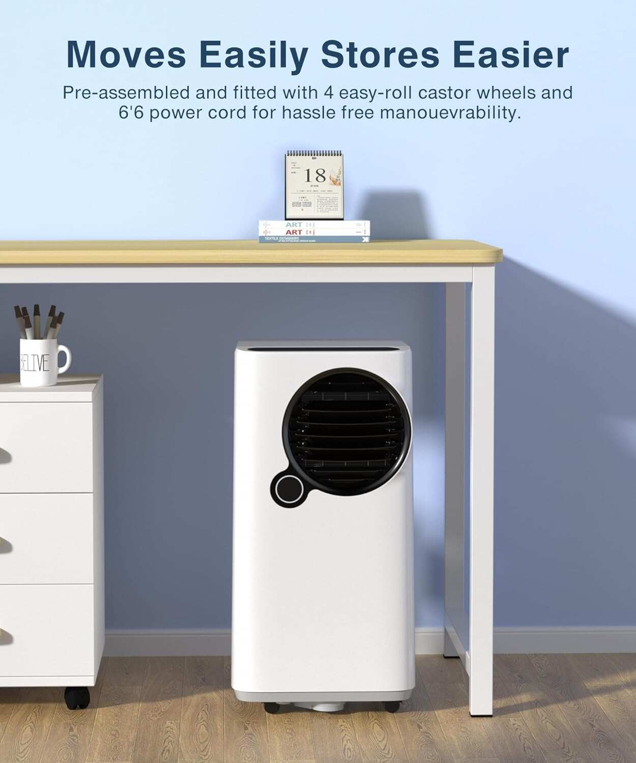 Portable Air Conditioners, 16000 BTUs 5 in 1 Portable AC Unit for Room with Wifi App Control Cooling & Dehumidifier/Fan/Heat/Auto Swing/Sleep/24H Timer Remote Window Kit Included