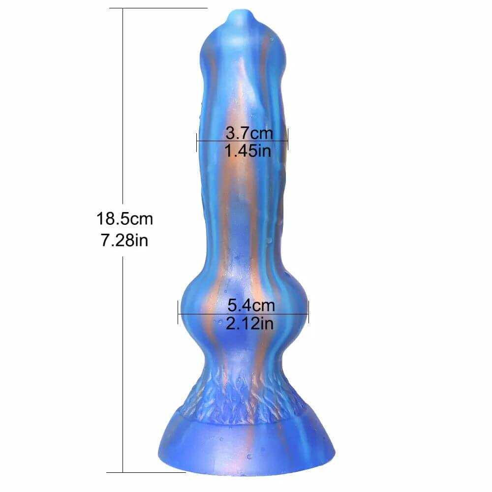 Soft Liquid Silicone Wolf Dog Dildo – Realistic Suction Cup Toy for Vaginal & Anal Play