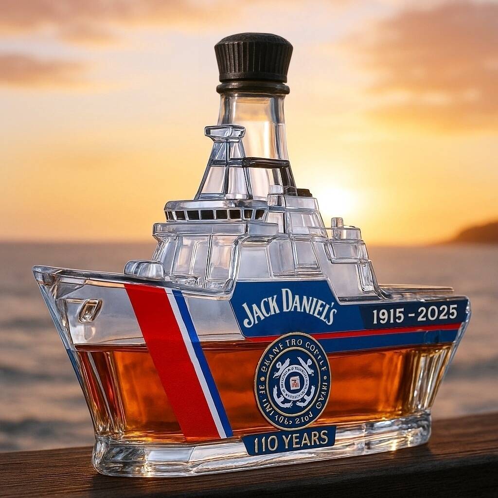 USCG 110th Anniversary USCGC Whiskey Bottle