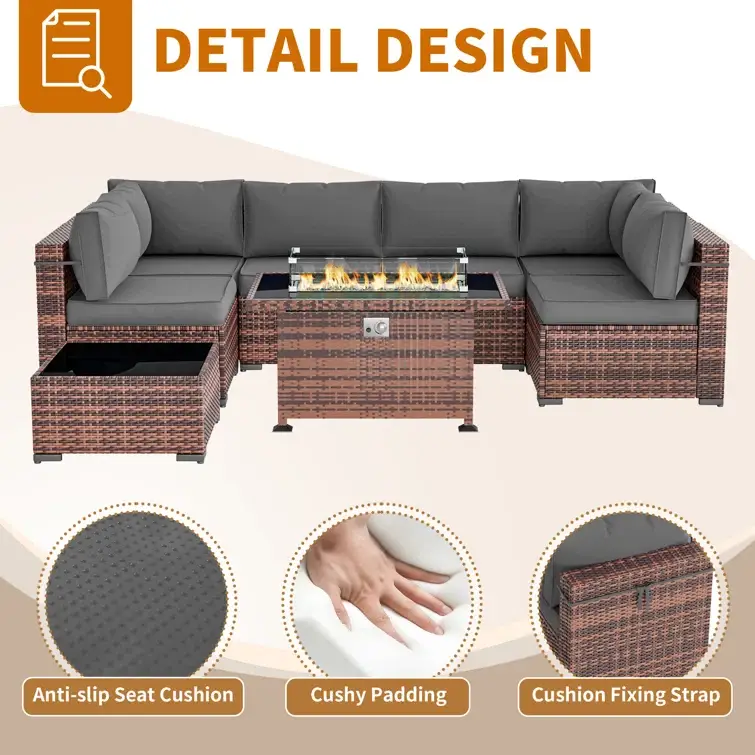 Ceilia 6 - Person Outdoor Seating Group with Cushions