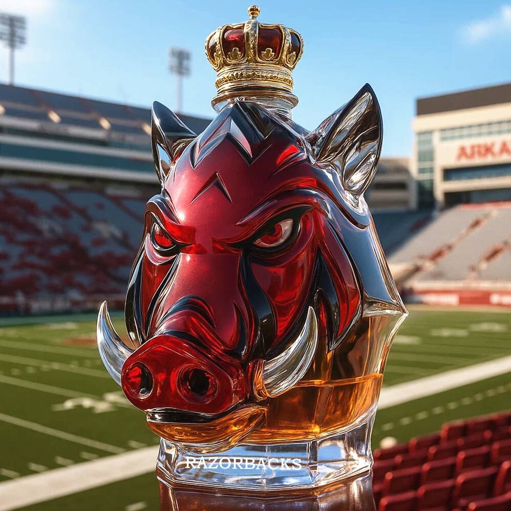 Arkansas Razorbacks Whiskey bottle