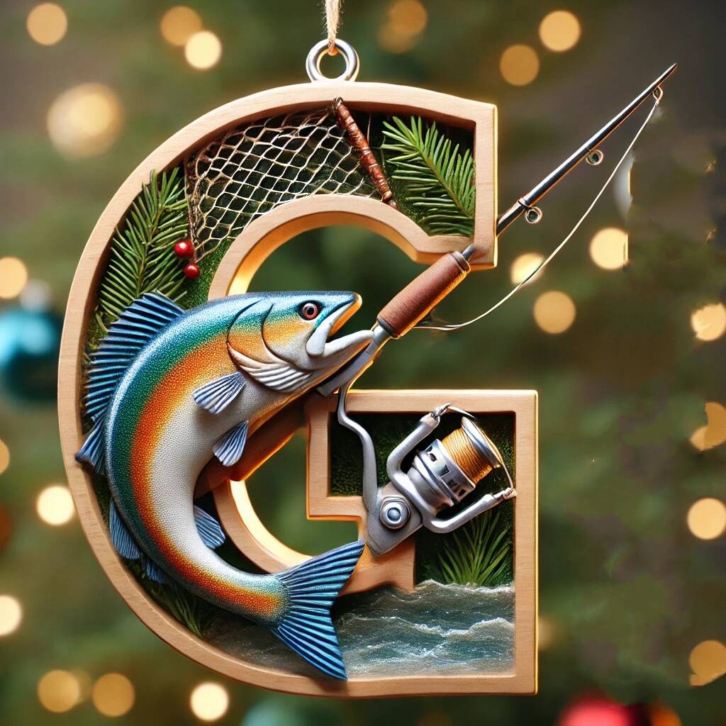 🎣Fishing Letter Ornaments