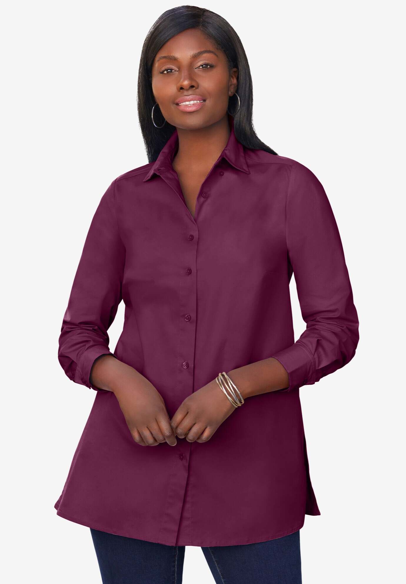 Stretch Poplin Tunic