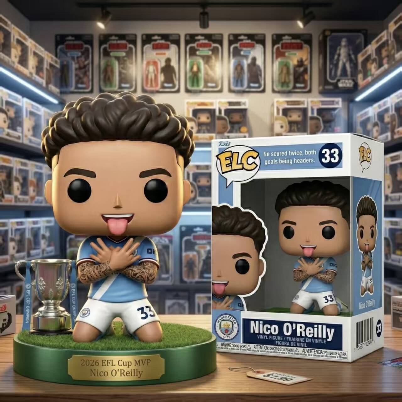 Nico O'Reilly 2026 EFL Cup MVP Funko Pop
