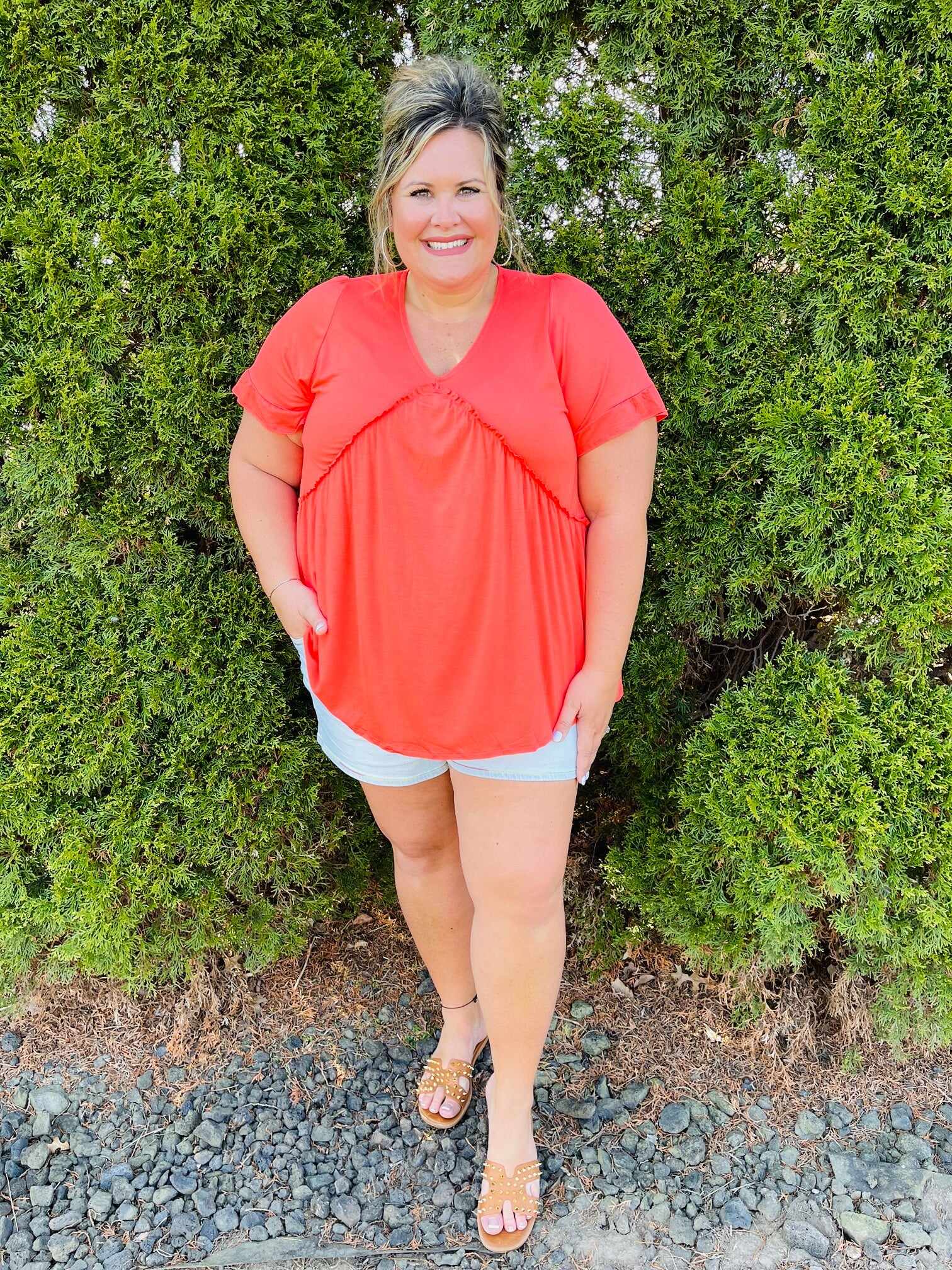 PLUS/REG Make Me Happy Rainbow Thread Shorts
