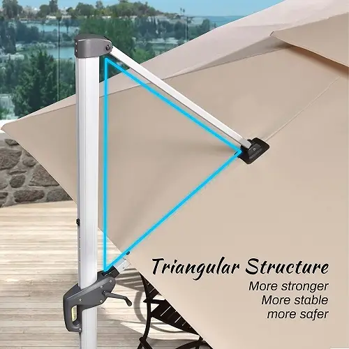 ☔Solar-powered LED parasol