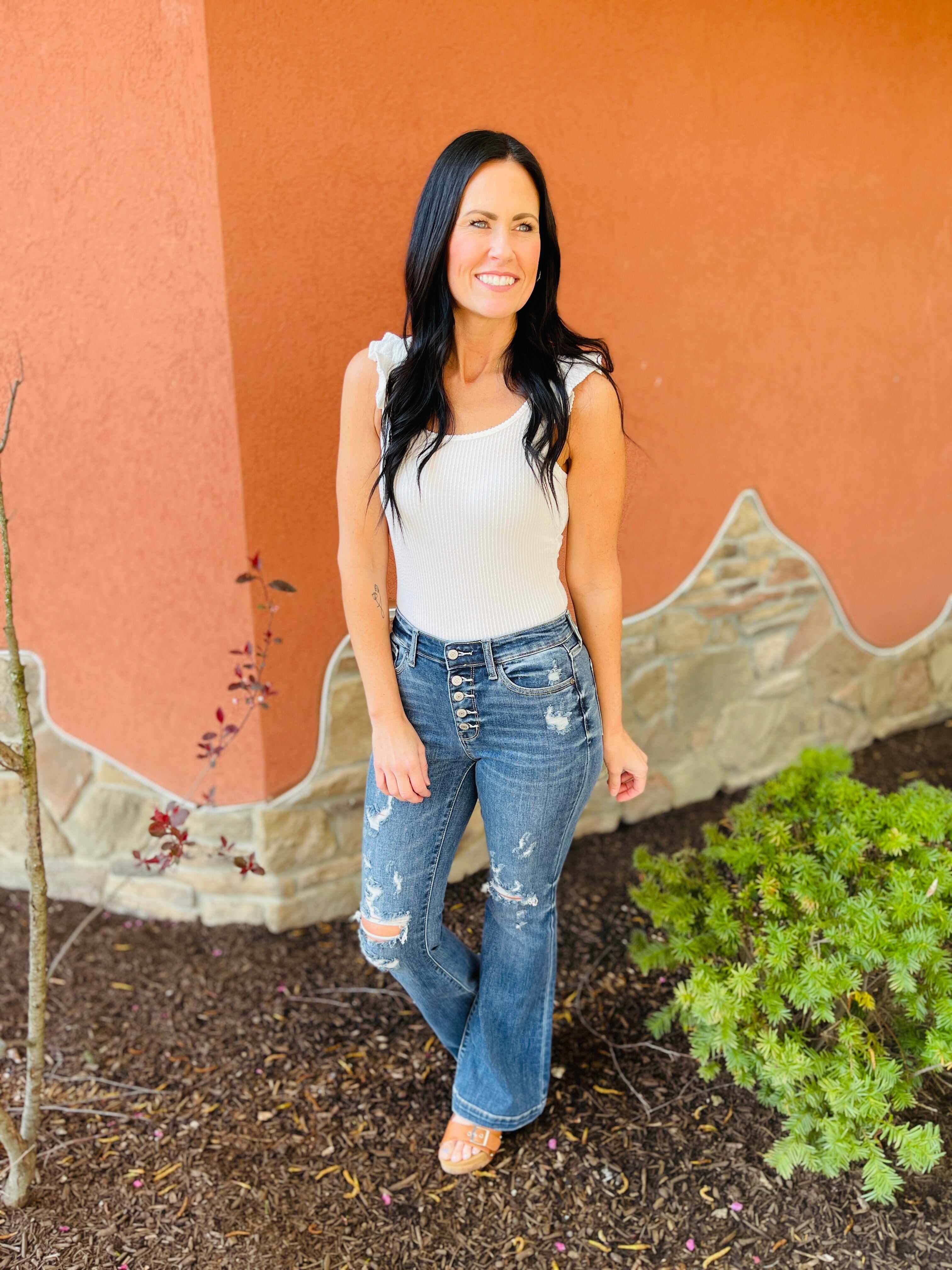 RESTOCK! Plus/Reg Let's Go Girls Flare Jeans
