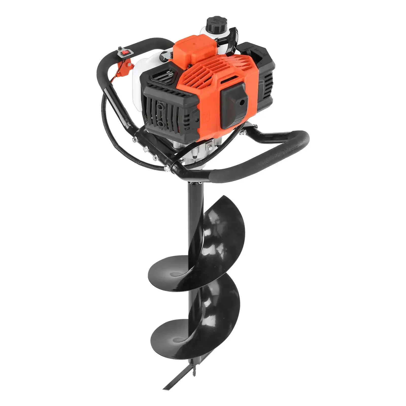 Post Hole Digger,  52cc 1450W Auger Post Hole digger, Gas Powered Earth Digger with Two Earth Auger Drill Bit 6
