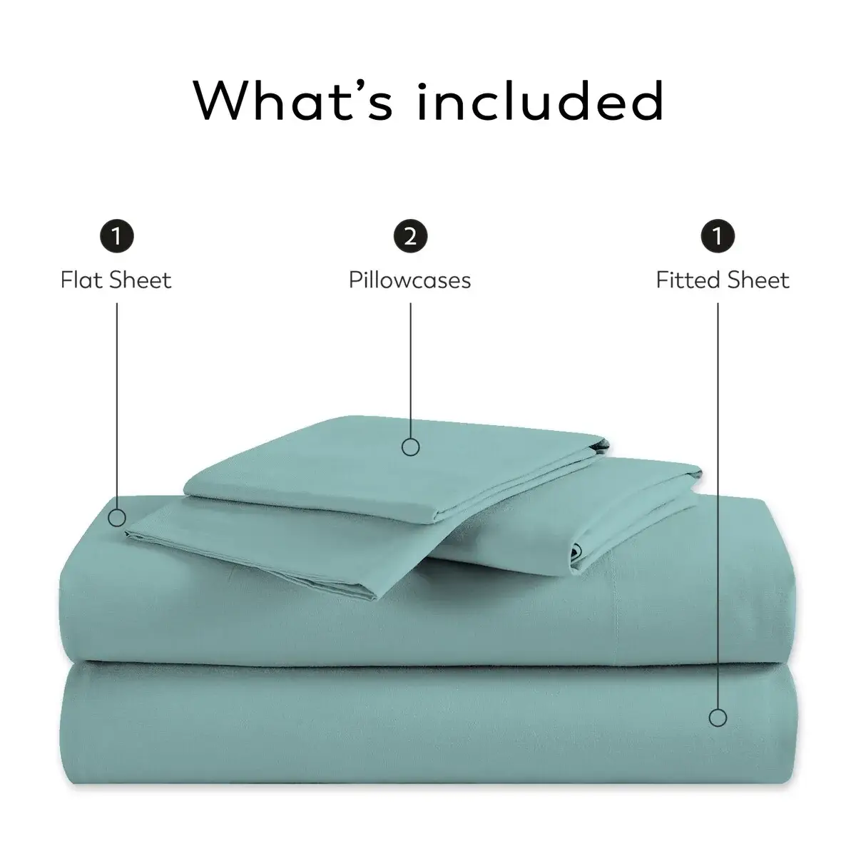 Color Sense 1200TC Premium Cotton-Blend Wrinkle-Resistant Sheet Set
