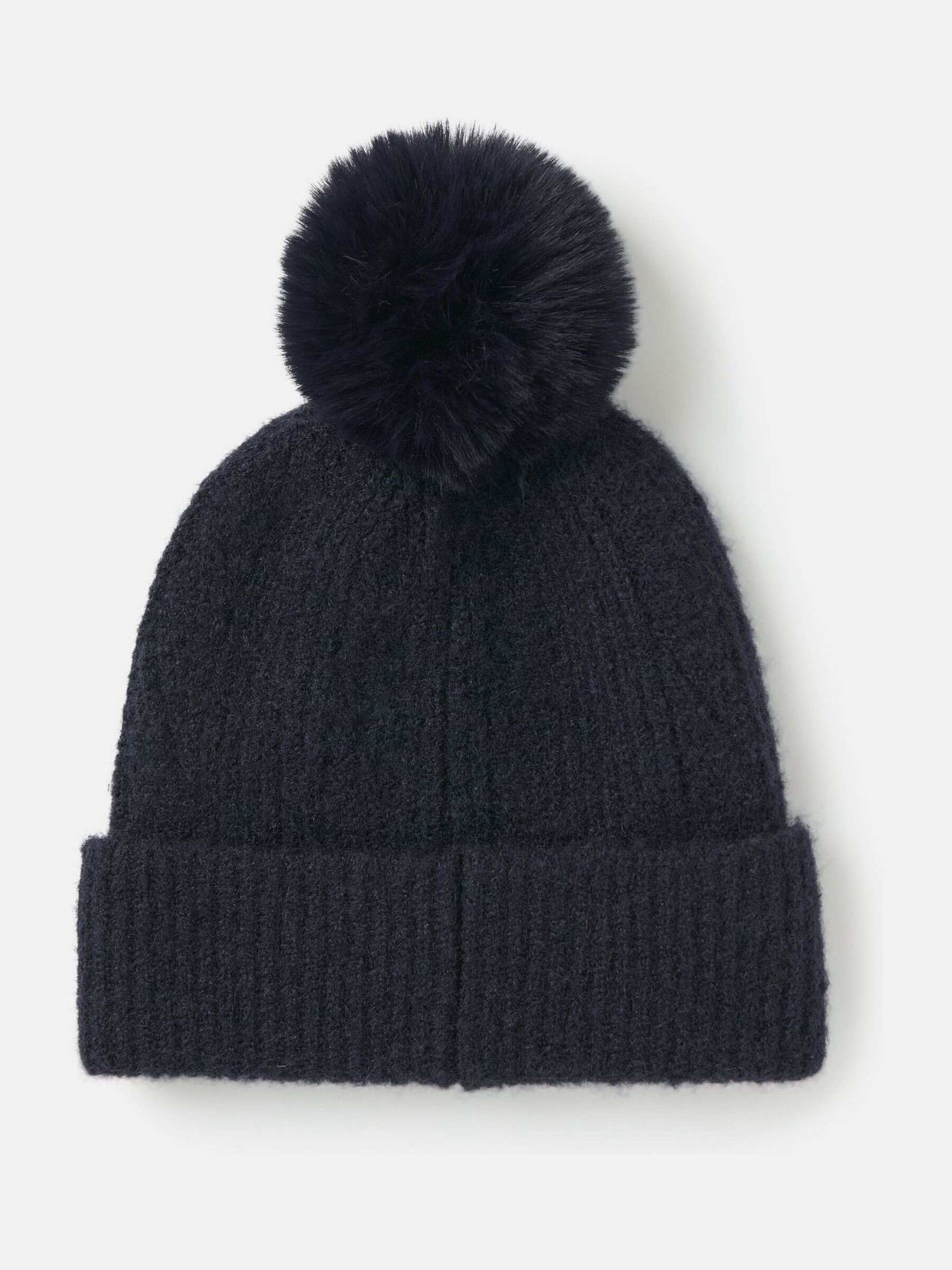 Effie Navy Knitted Bobble Hat