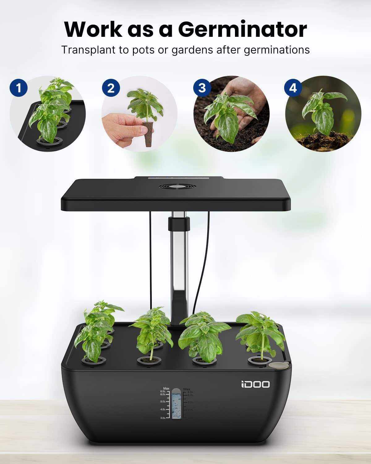 Hydroponics Growing System 12Pods, Indoor Garden with LED Grow Light