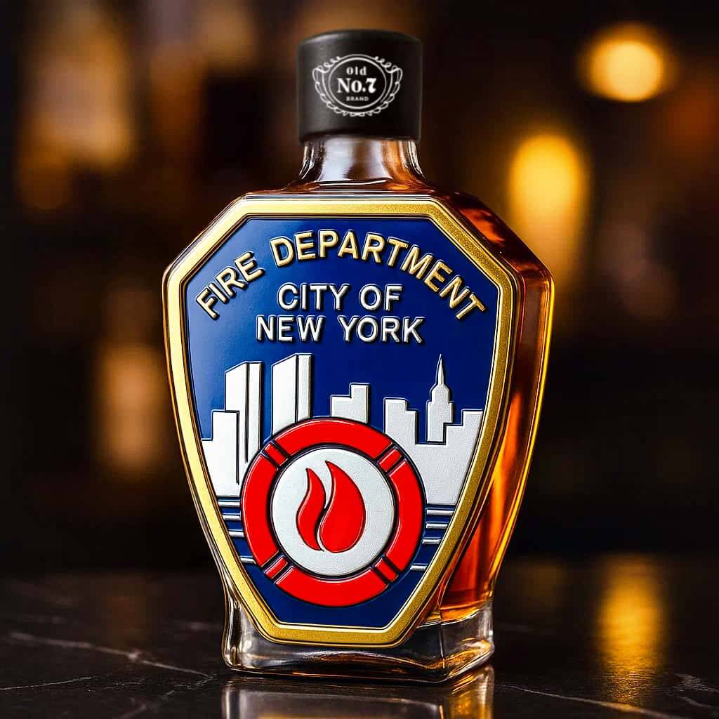 Fire Department of New York 160th Anniversary Whiskey Bottle