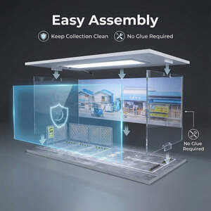 1:64 Scale Urban Graffiti Parking Diorama Display Case – Street Style Scene for Diecast Cars