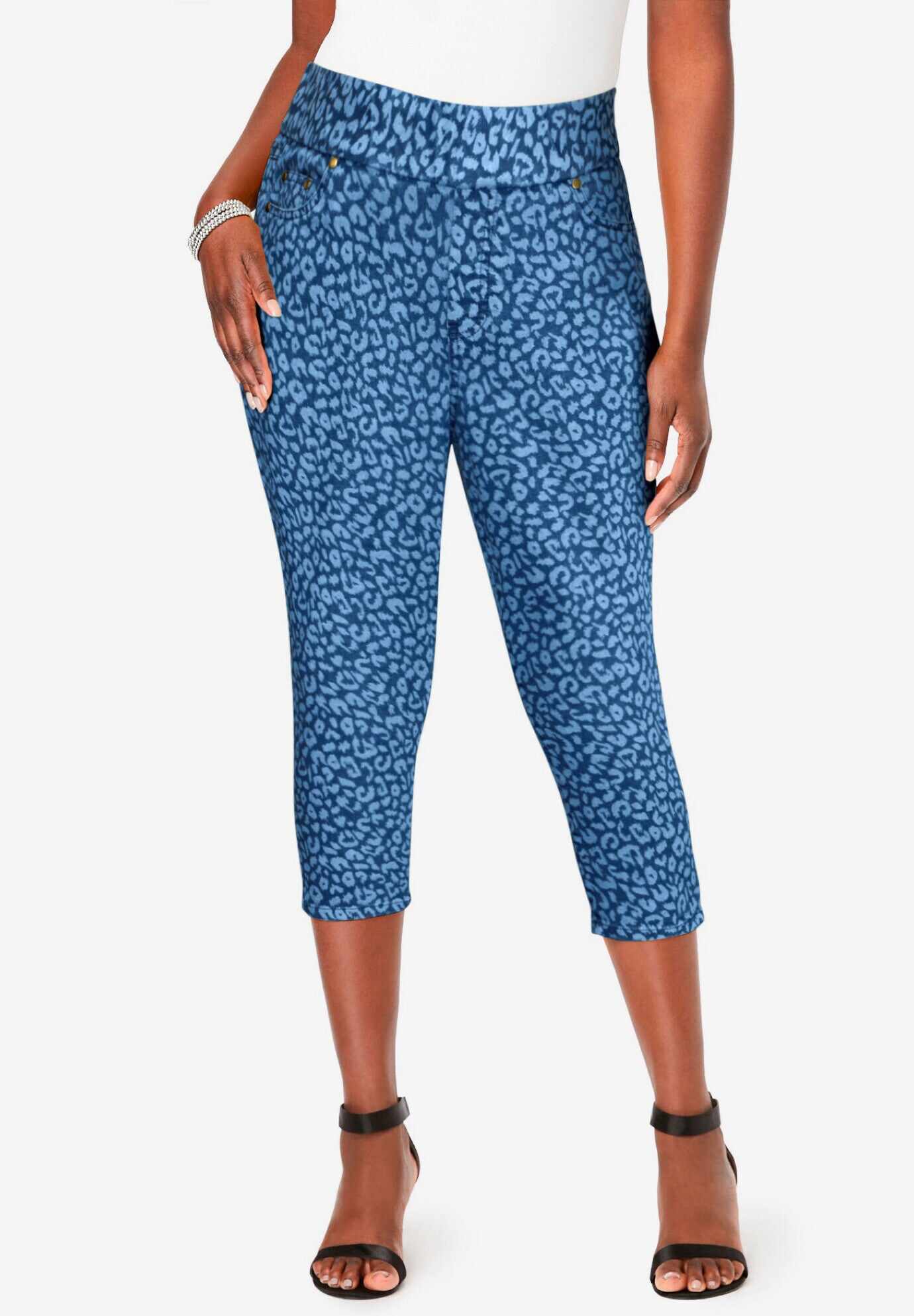 Comfort Waist Stretch Denim Capris