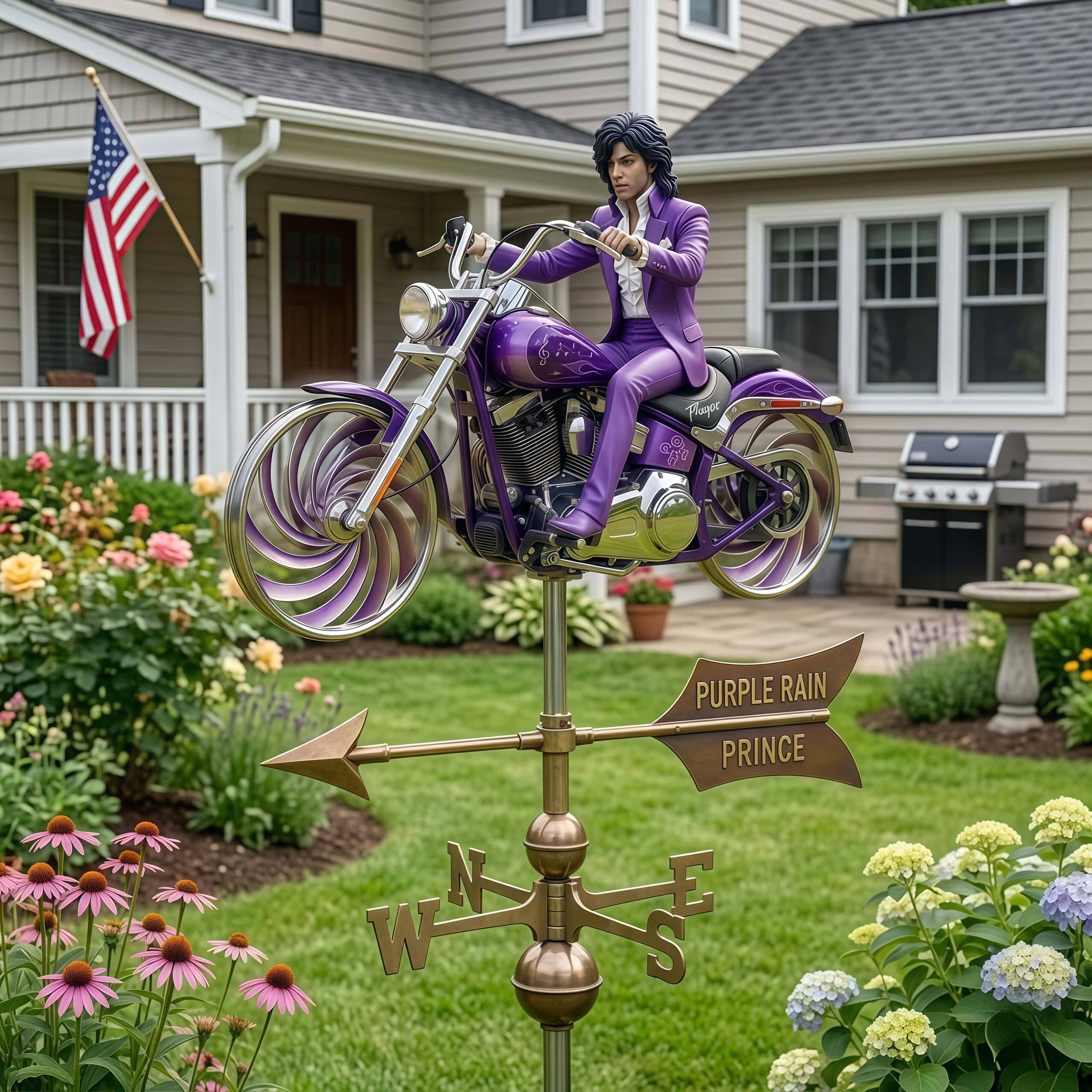 Prince《Purple Rain》Garden Wind Spinner