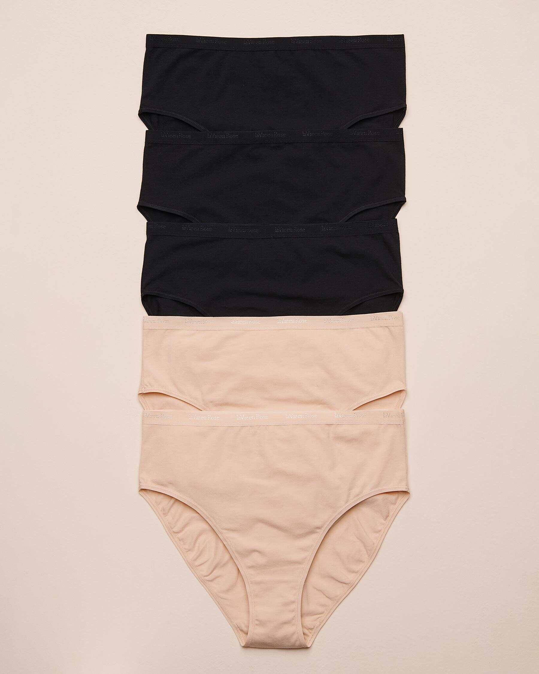5-Pack Cotton High Waist Bikini Panty