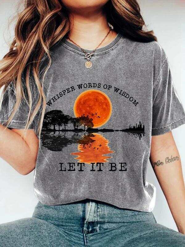 Whisper Words Of Wisdom Let It Be Art Print Casual T-shirt