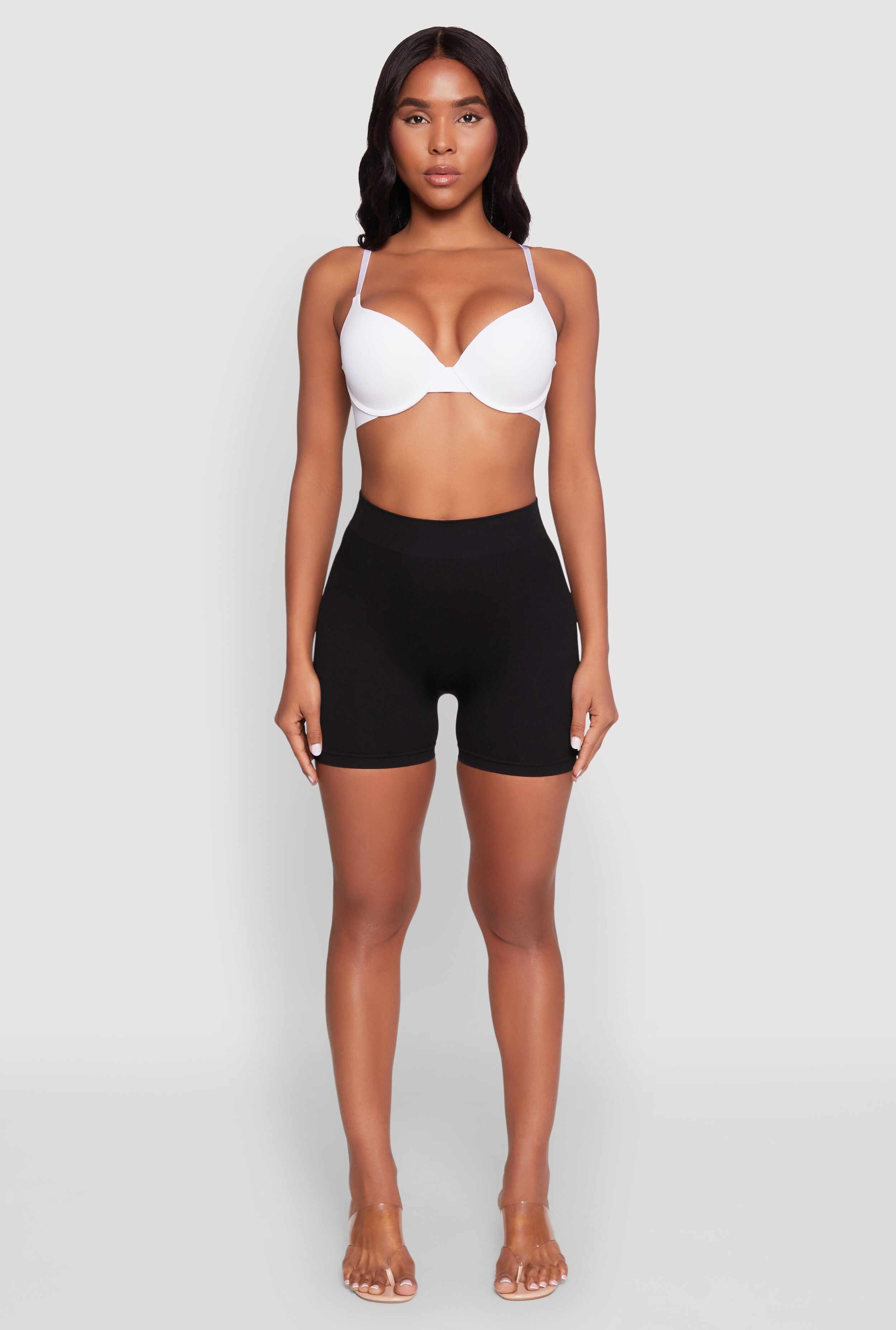 Padded Push Up Plunge Bra with Adjustable Straps