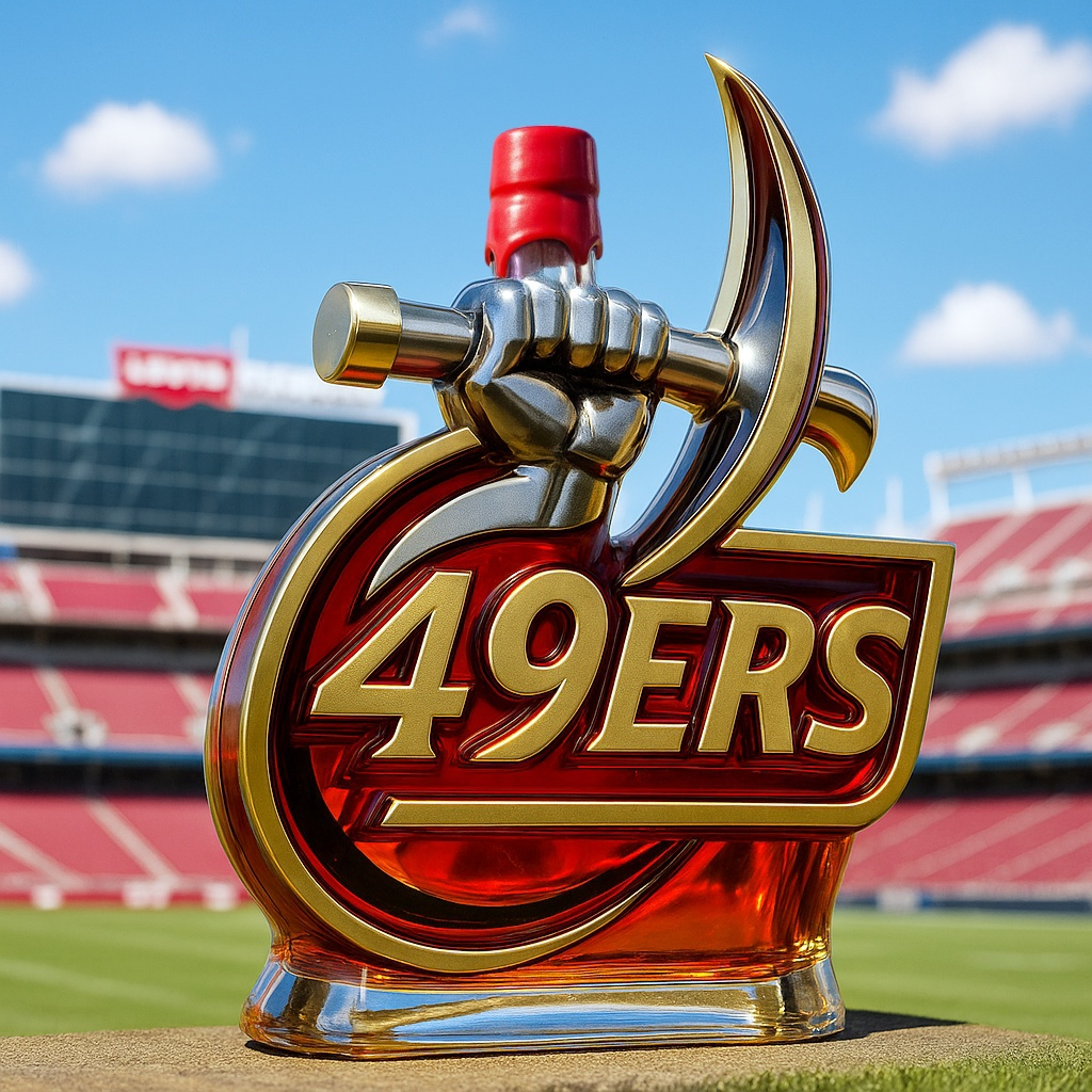 San Francisco 49ers Whiskey Bottle