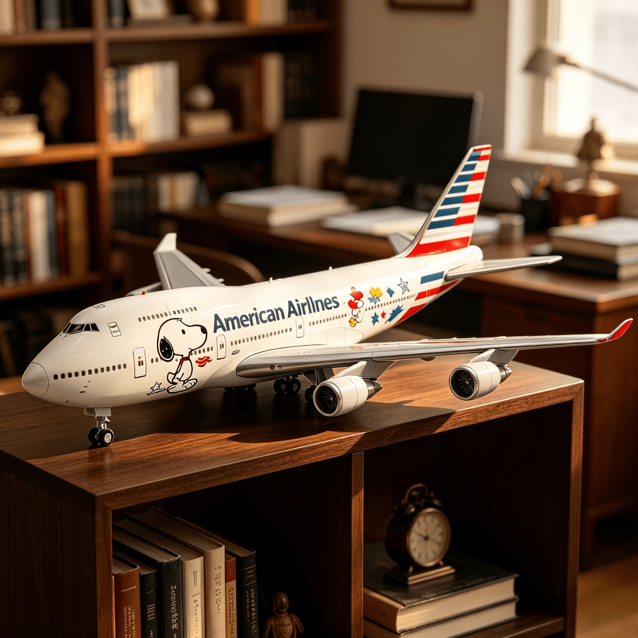 ✈️ Snoopy x American Airlines 747 – Flying Ace Collector’s Model! 🐶