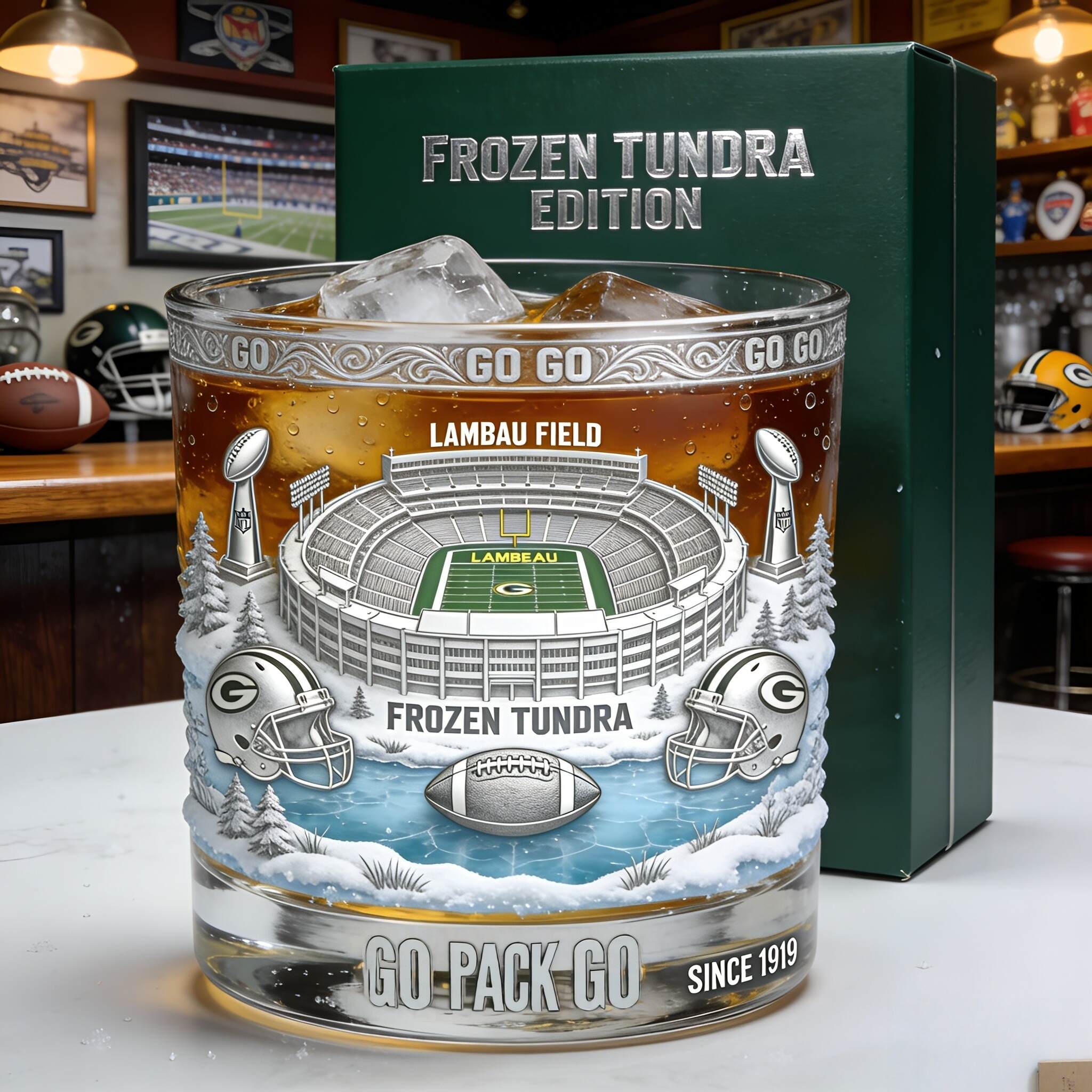 🔥Limited Edition Lambeau Field Whiskey Glass