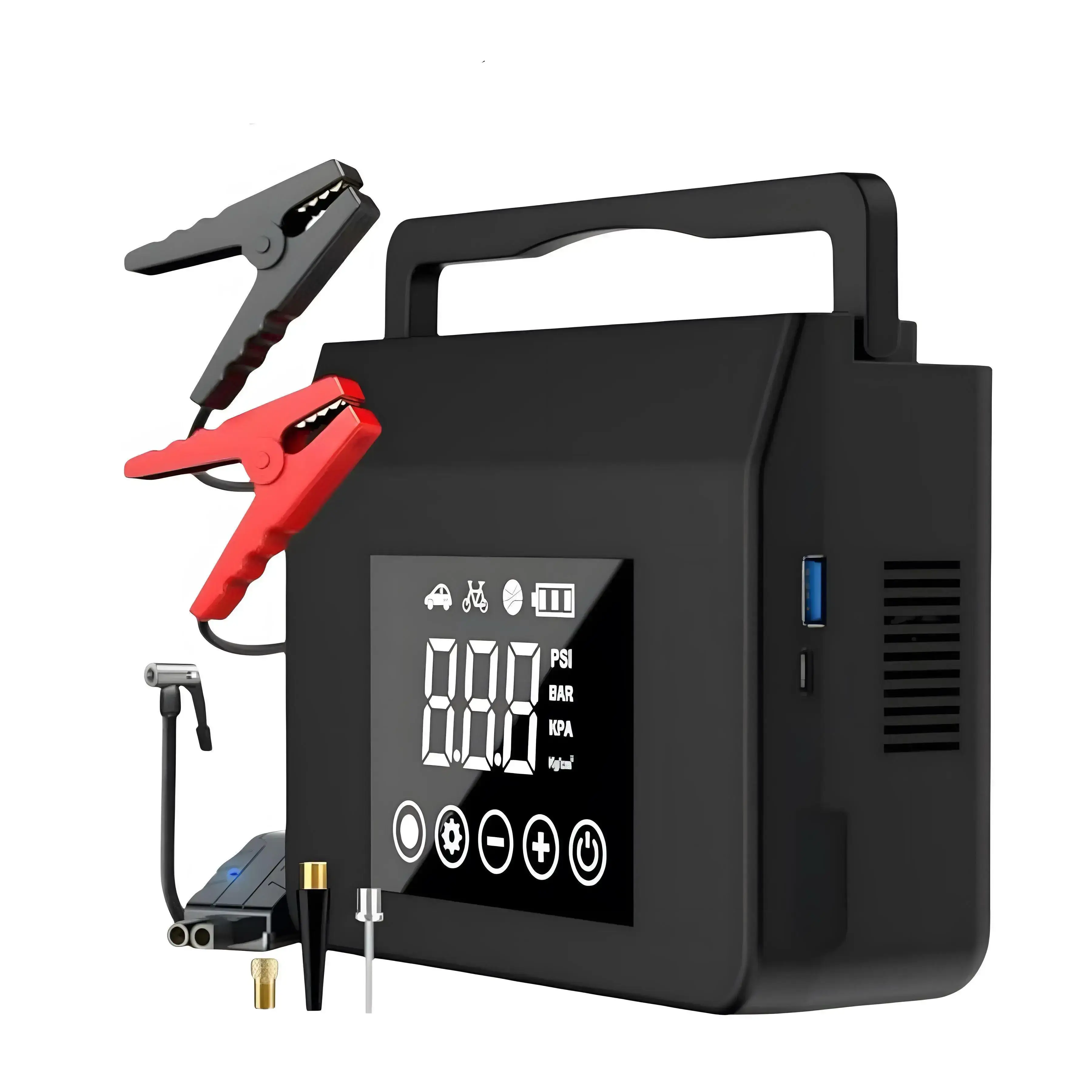 4000A Automotive Car Jump Starter with 150PSI Air Pump, 15000mAh Power Bank - 4-in-1 Vehicle Truck Emergency Tools and Gadgets Car Interior