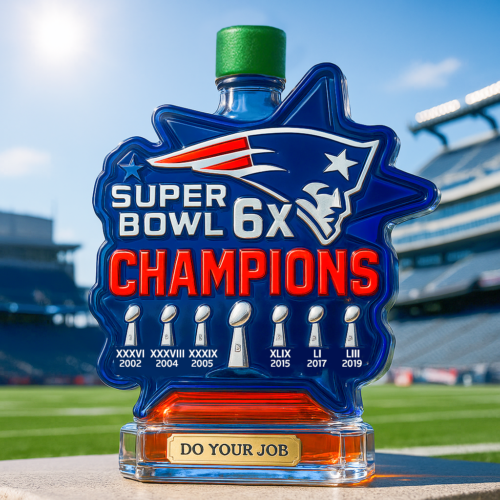 New England Patriots Glory Whiskey Bottle