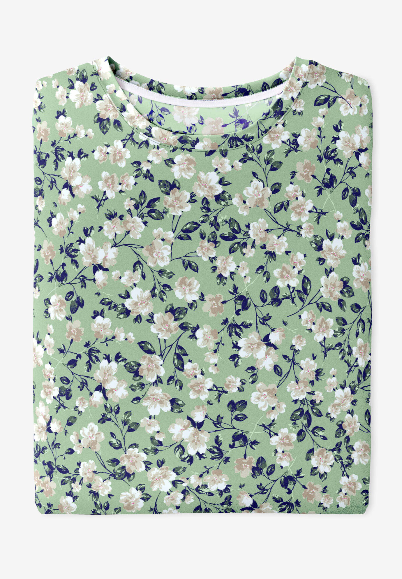 Perfect Printed Short-Sleeve Crewneck Tee