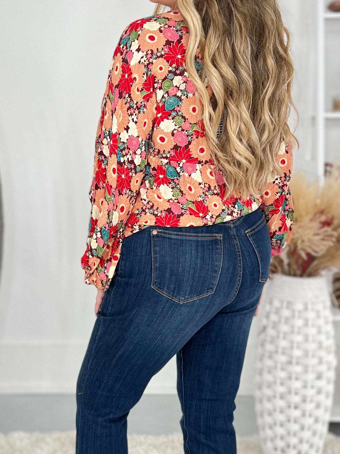 Shake It Off - Christmas Pull On Double Cuff Slim Jeans- Final Sale