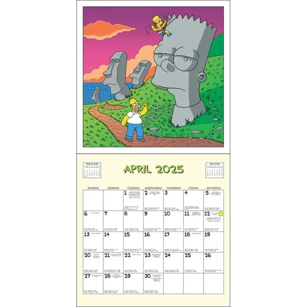 The Simpsons 2025 Wall Calendar