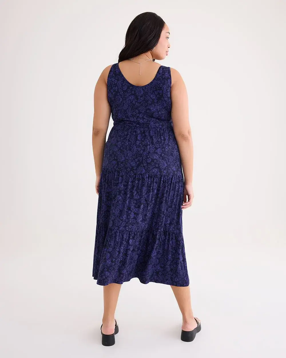 Responsible, Sleeveless Tiered Maxi Dress