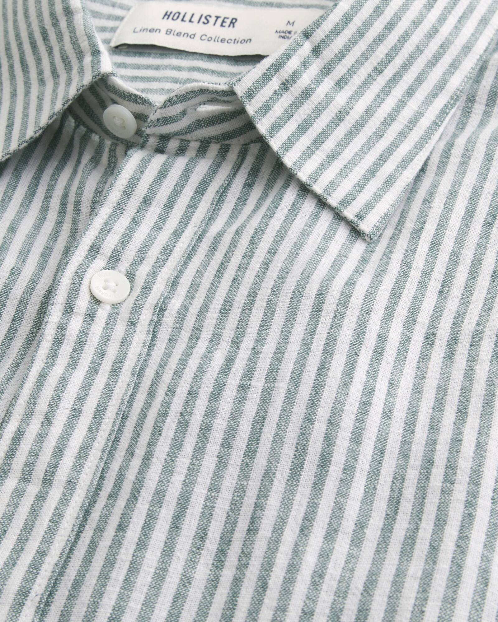 Linen-Blend Button-Through Shirt