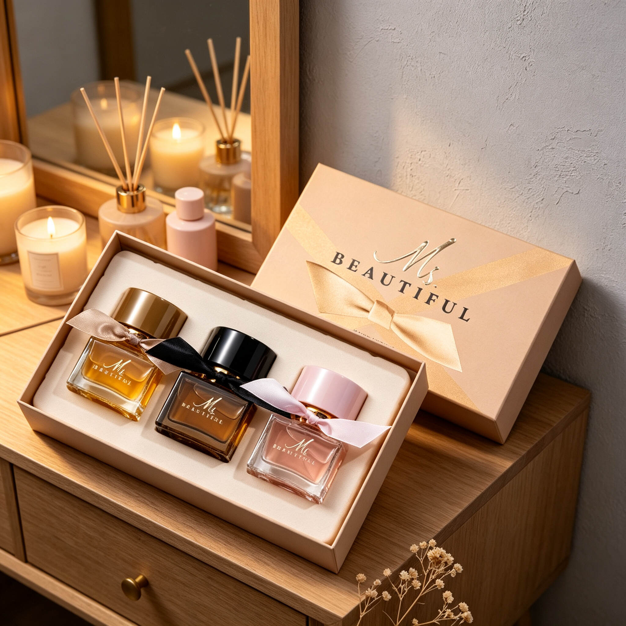 Ms.BEAUTIFUL 3-In-1 Women Mini Perfume Gift Set30ML*3