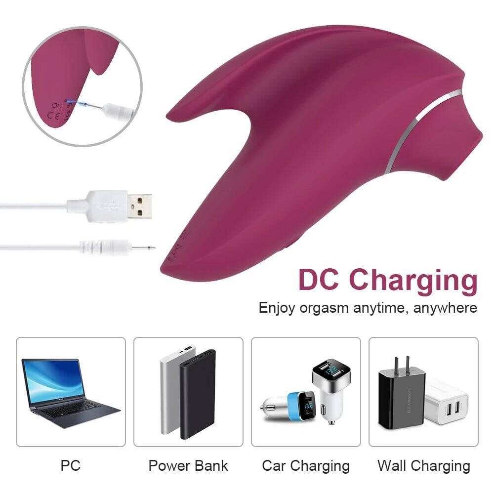 Sucking Vibrator for Women: Vibrating Sucker Oral Clitoris Stimulator, Sex Suction Toy - Adult Product