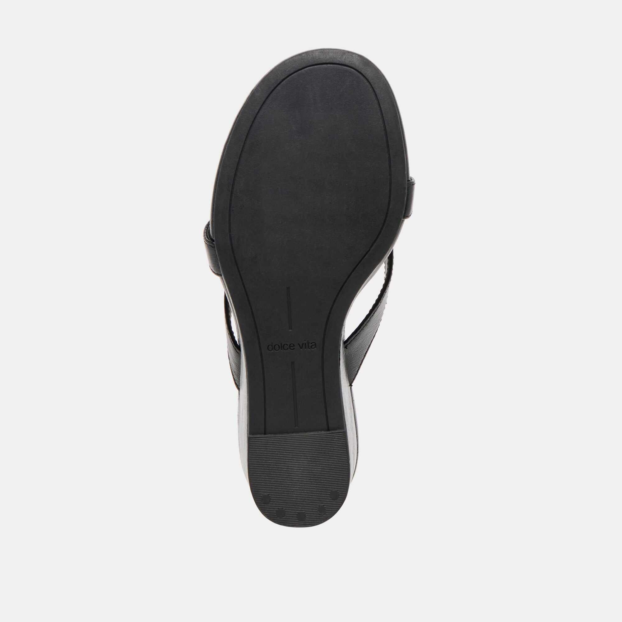 HELAN WEDGES BLACK LEATHER